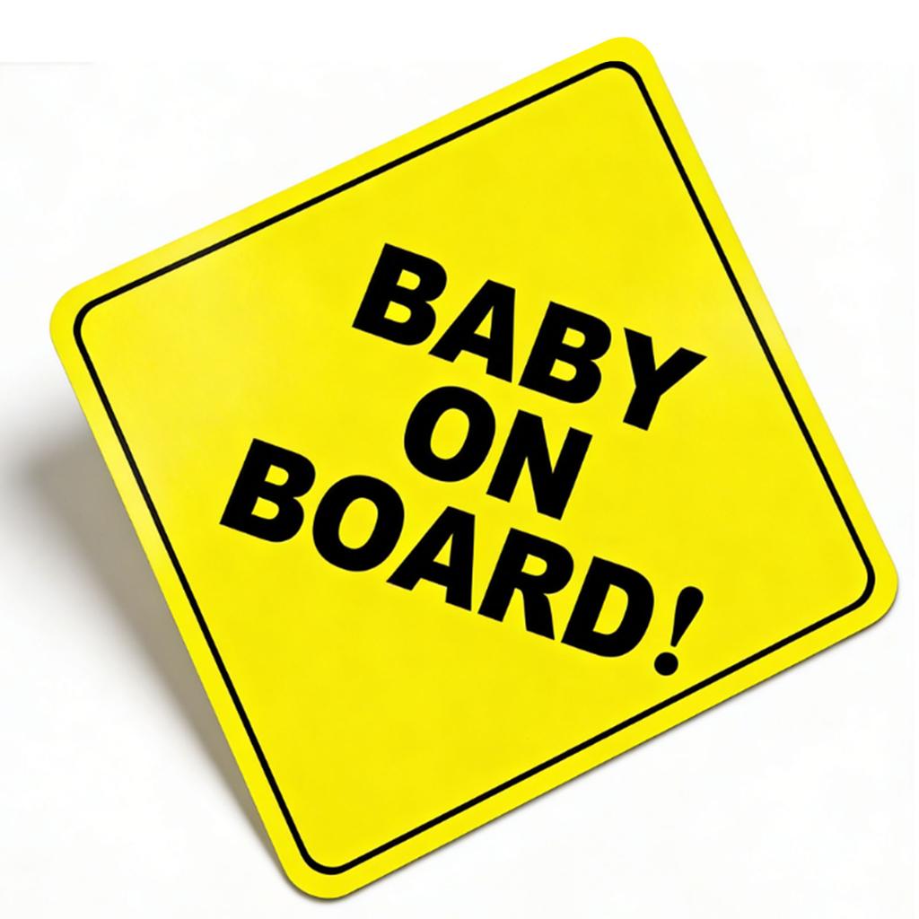 Magnetic Baby In Car Sign Waterproofing Reflective Baby In Car Magnet Warning Sticker for Vehicle