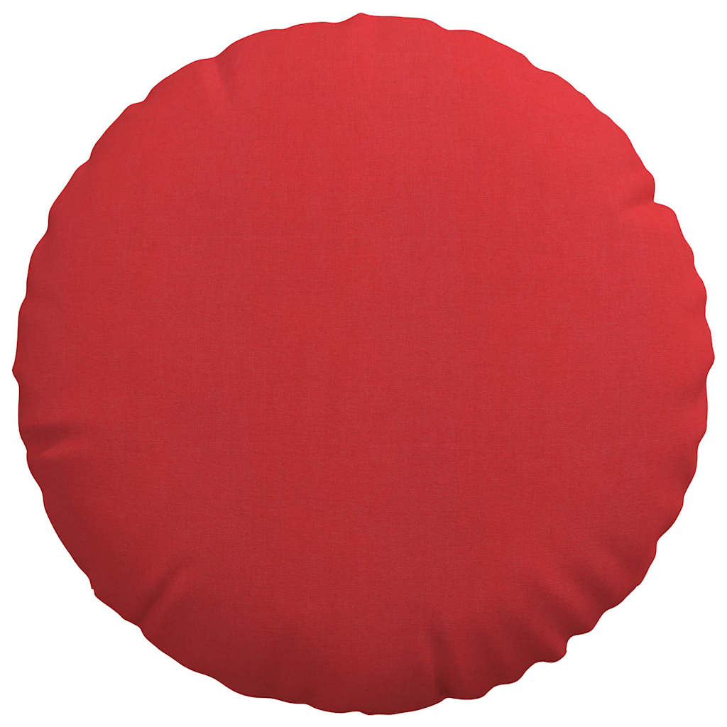 Seat Cushion 2 Pcs Red Ø50 X 19 Cm Fabric