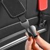 1/2Pcs Car Headrest Hooks Suede Seat Back Storage Hook Hanger for Bag Organizer Holder Clip Car Interior Decoration Accessories