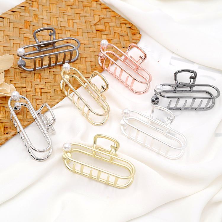 Unique Fashion Hair Accessories Ladies Geometric Metal Korean Hair Claw Clip