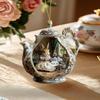 2D Flat Delightful Easter Rabbit in Teacup Acrylic Desktop Decoration, Home Decor Plaque Hanging Wall Art Decorative Garden Decoration for Room Door S
