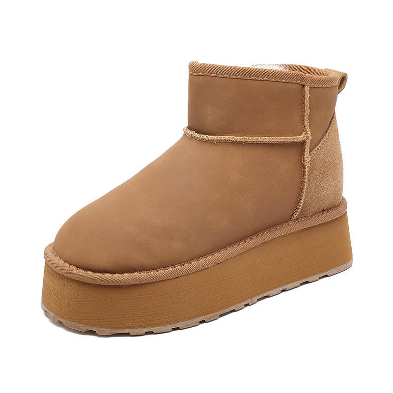 0CM thick-soled snow boots women's 0000 winter new velvet thickened fur integrated versatile warm Northeast cotton