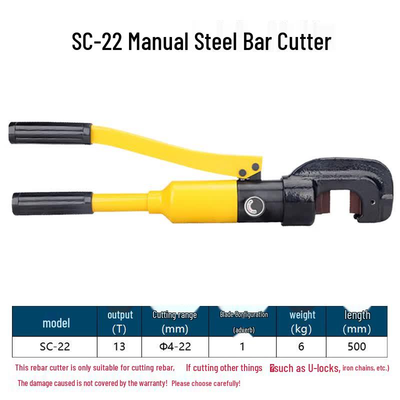 MNZe Manual Hydraulic Rebar and Cable Cutter