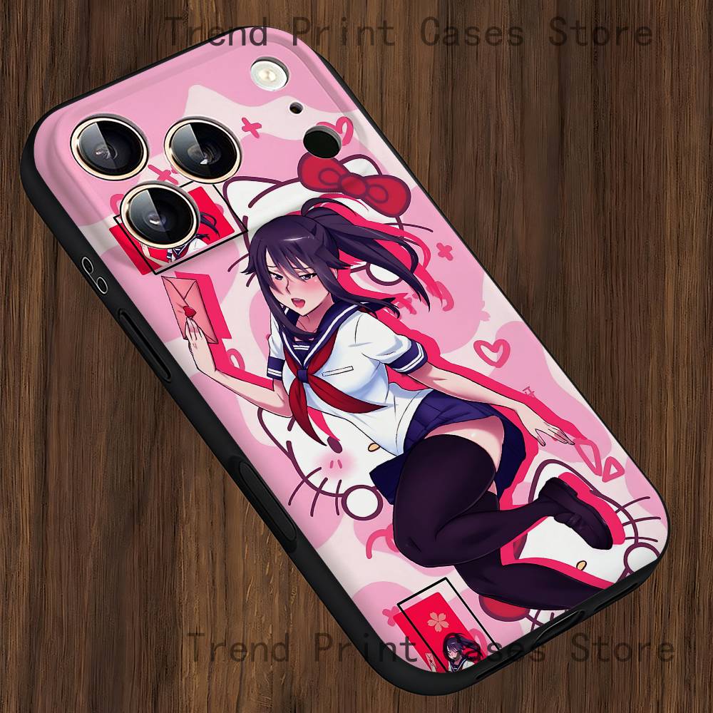 Y-Yandere Simulator Ayano Aishi Phone Case For iPhone 15,16,12,13,14,11,17,Pro,Max,Plus,E,Air,Mini TPU Cover