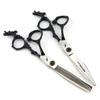 6.0 Inch Semi-Black Tail Dragon, Nepson Personality, Hair Scissors, Hair Scissors, Flat Cut Tooth Scissors, Thin Cut