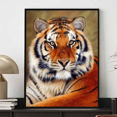Nuovo Arrivo 5D Fai da Te Pittura Diamante Cerchio Completo "Tigre" Ricamo Punto Croce Decorazione Casa Regalo