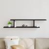 Wall-mounted decorative shelf for decorative storage display in bathroom, living room and hallway, 125x18x23 cm