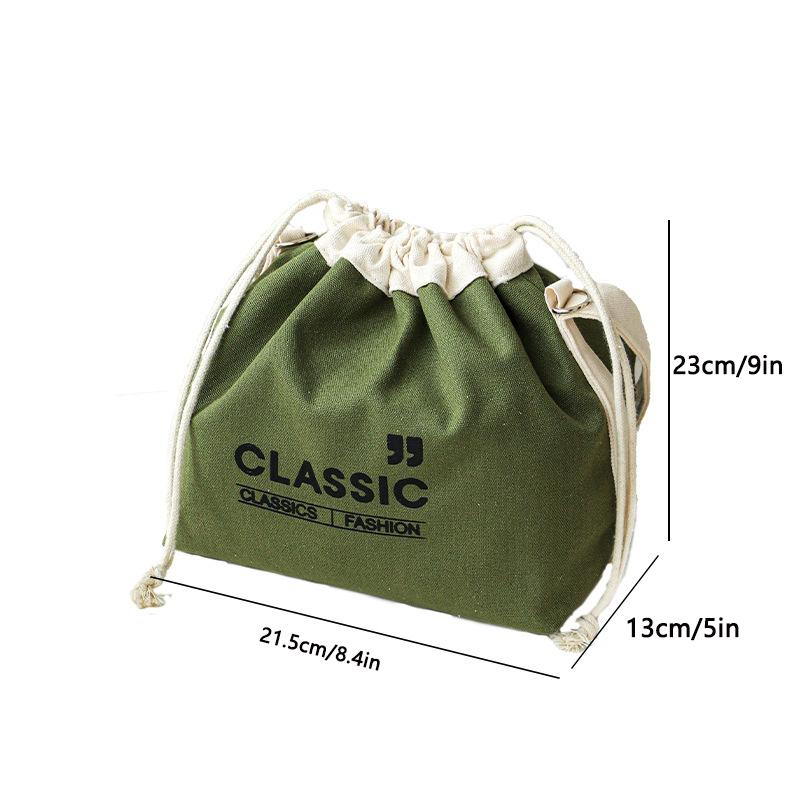 

Patchwork Enlarged Bento Bag Work Insulated Fresh Lunch Box Bag Student Portable Shoulder Handheld Crossbody Multifunctional Tot