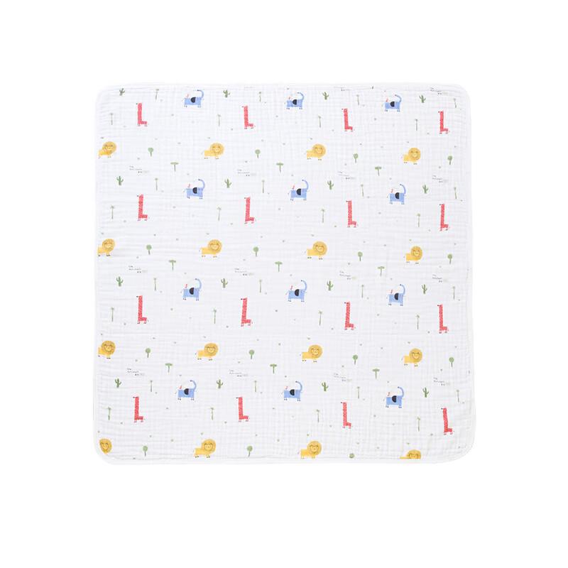 YEEHOO (YEEHOO) Class A 6-Layer Pure Cotton Breathable Gauze Bath Towel, Newborn Baby Bath Towel, Children's Towel, Lion Pattern, 115x115cm
