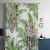 Leopard Palm Leaves Sheer Window Curtains For Living Room Bedroom Modern Voile Tulle Curtains Fabric Drapes For Kitchen