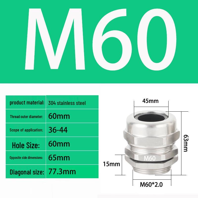 M Series Waterproof Stainless Steel Explosion-Proof Cable Gland and Sealing Connector