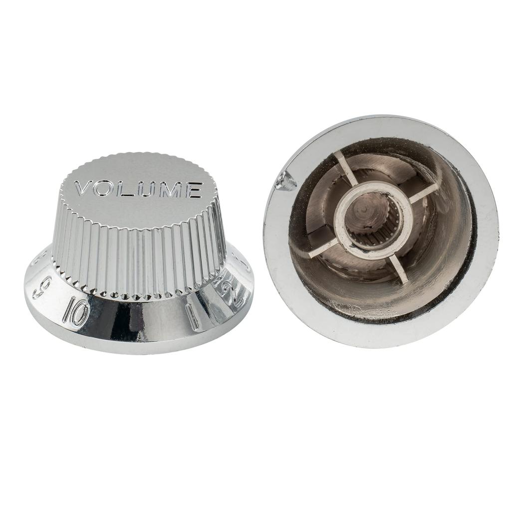 Musiclily Pro Inch Standard Stratocaster 1 2 for USA Stratocaster Chrome of Knobs, Volume, Tone, Guitars, (Set 3)