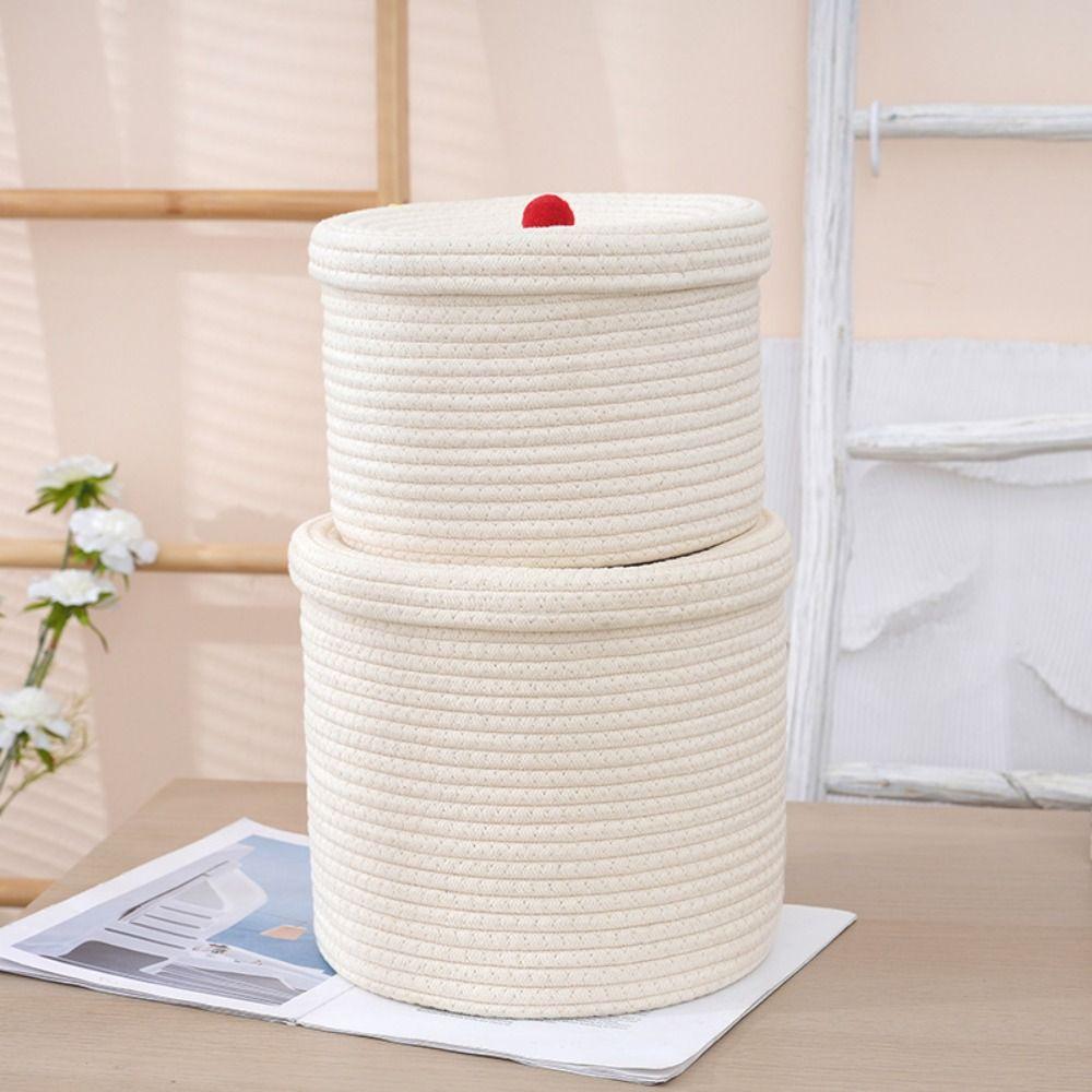 Large Capacity Storage Basket Dustproof Storage Container Cotton Thread Basket  Office Supplies