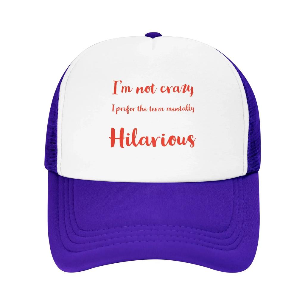 Im Not Crazy Bad Gyal Music Travel Mesh Baseball Caps WoUnisex Spring FeUnisex Beach Sunscreen Hat Snapback Cap