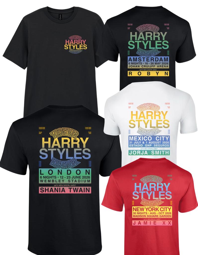 Camiseta Impresa Harry Styles Tour Juntos Camiseta Unisex Niños Adolescentes Adultos Niños Niñas