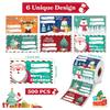 500PCS/roll Christmas Gift Tags & Wrapping Paper Self-Adhesive Cartoon Removable Holiday Wrapping Name Tag Stickers