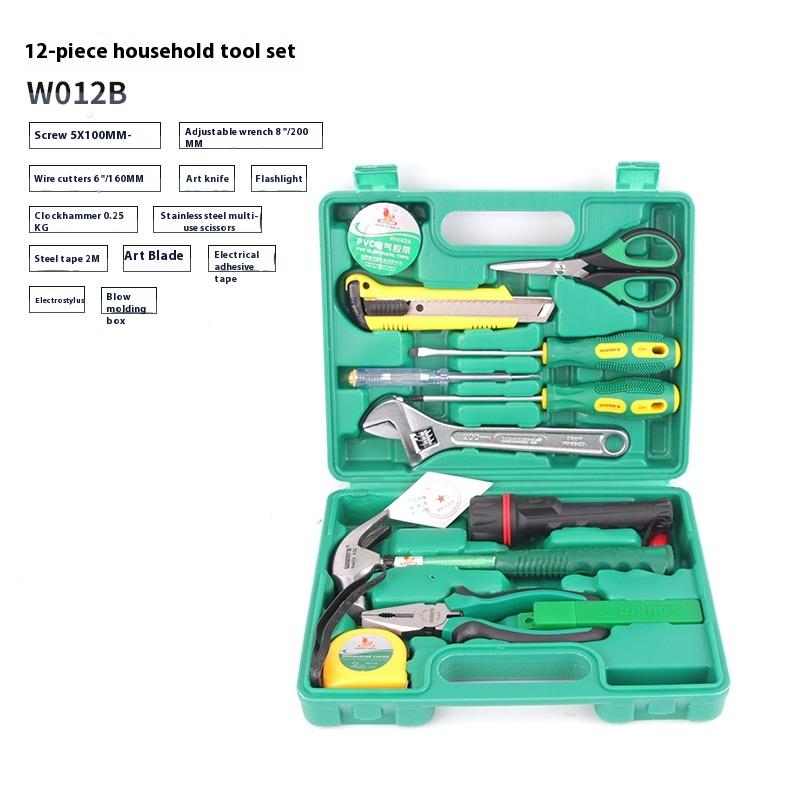 10/12/20 Sada nářadí PSC Univerzální sada ručního nářadí pro domácnost s plastovým pouzdrem na nářadí Používá se k opravám doma a v autě