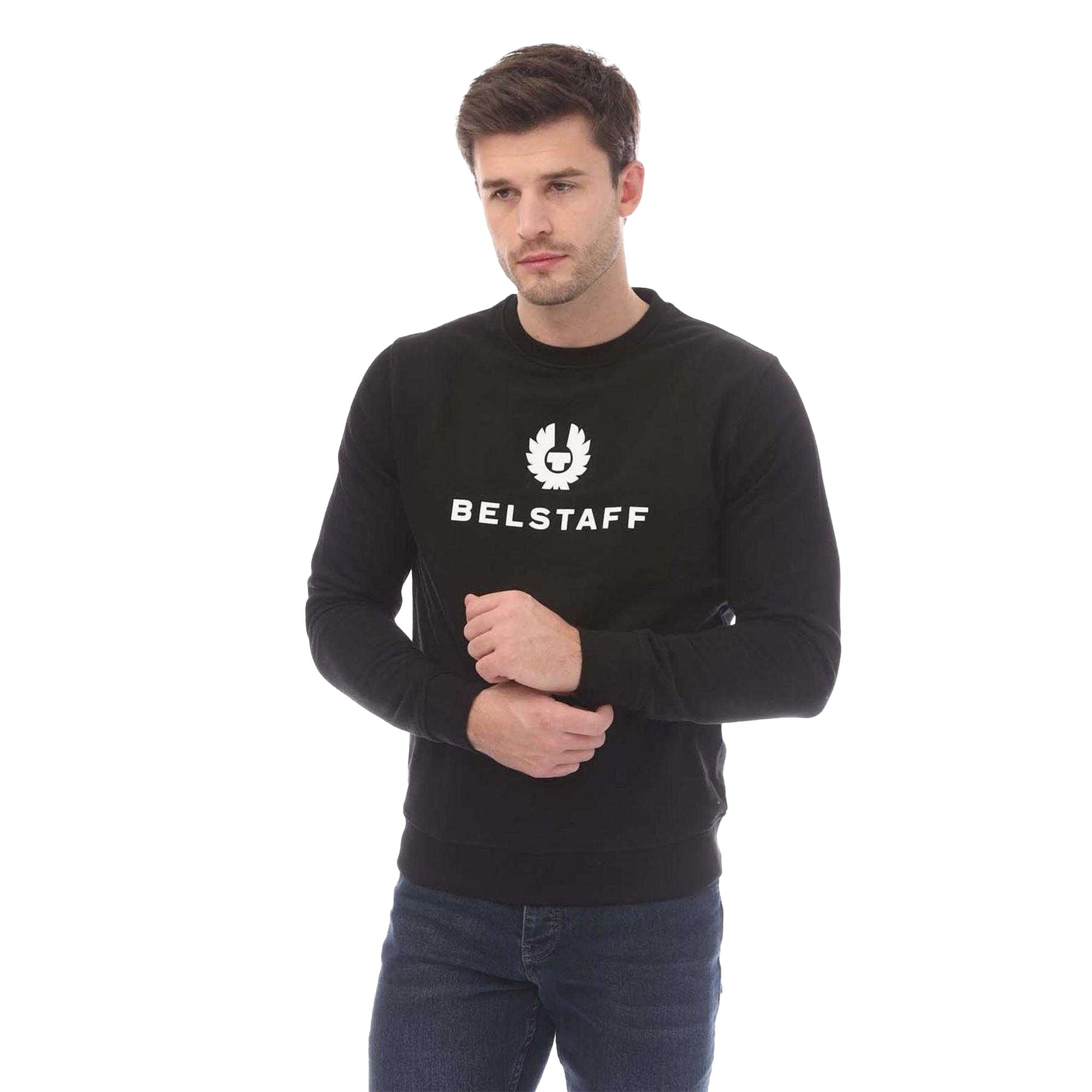 Belstaff Herren Signature Relaxed Fit Sweatshirt M weiß/schwarz