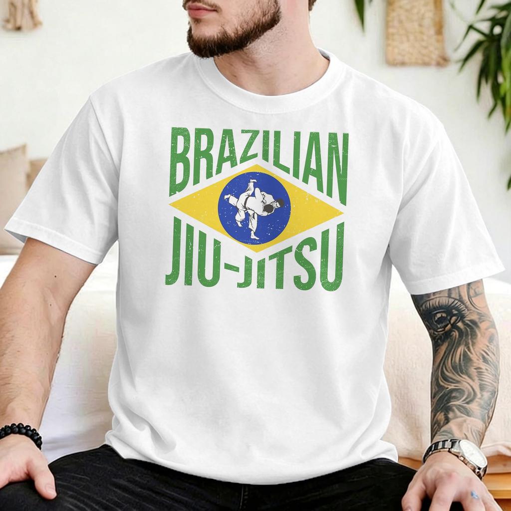 Unisex Unisex TShirt Training honor Fashion Cotton Tees Short Sleeve Brazilian Jiu Jitsu BJJ T Shirt Round Collar Clothing Gift