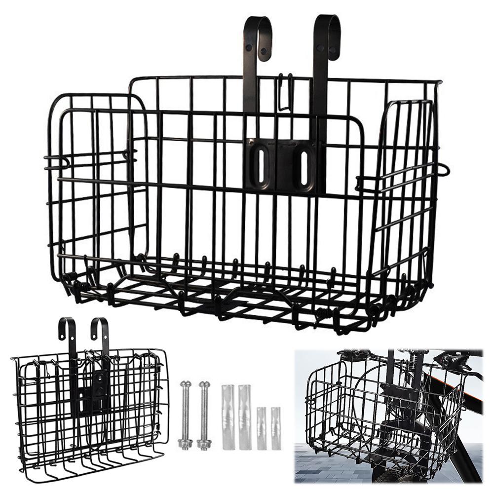 

Bike Front Rear Basket with Hook Folding Bicycle Basket Rust Proof Quick Release Frame Basket for Outdoor Cycling Travel Basket China Mainland