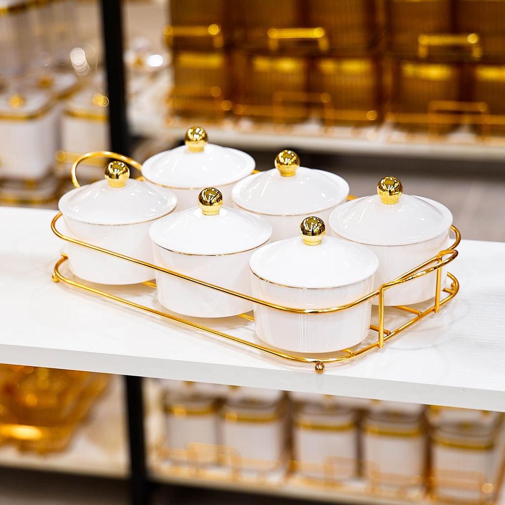 Luxury Compartmentalized Fruit and Snack Tray for Home Display