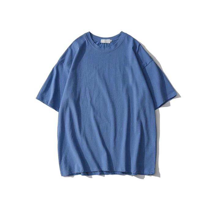 Sommer Einfarbig Reine Baumwolle T-Shirts Damen Harajuku Übergroß Kurzarm Y2k Tops Unisex Koreanische Streetwear Lässig Basic T-Shirt Weiblich Gute Qualität