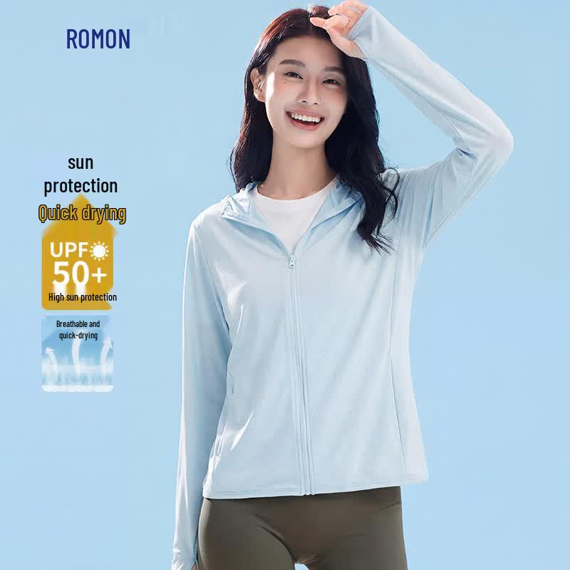 Luomeng Women s UPF50+ Ice Silk Quick-Dry Sun Protection Hoodie 4XL