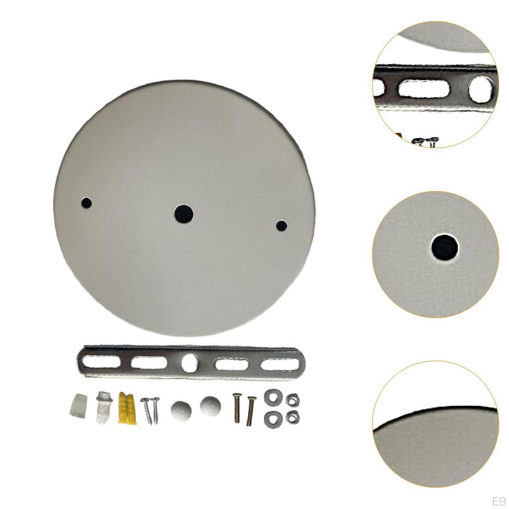 Canopy Kit Chandelier Ceiling Plate with Mounting Hardware Retro Style for Pendant Lamp Iron