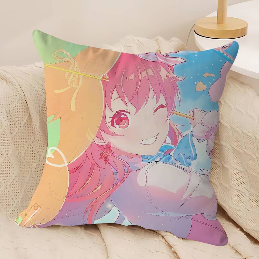 A-Airi Momoi Cartoon Cushion Cover Car Throw Pillow Case For Sofa Car Christmas Gift 40x40cm 45x45cm