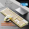 X7 Silent Pink Wireless Keyboard & Mouse Set for Women - Stylish Office Accessory