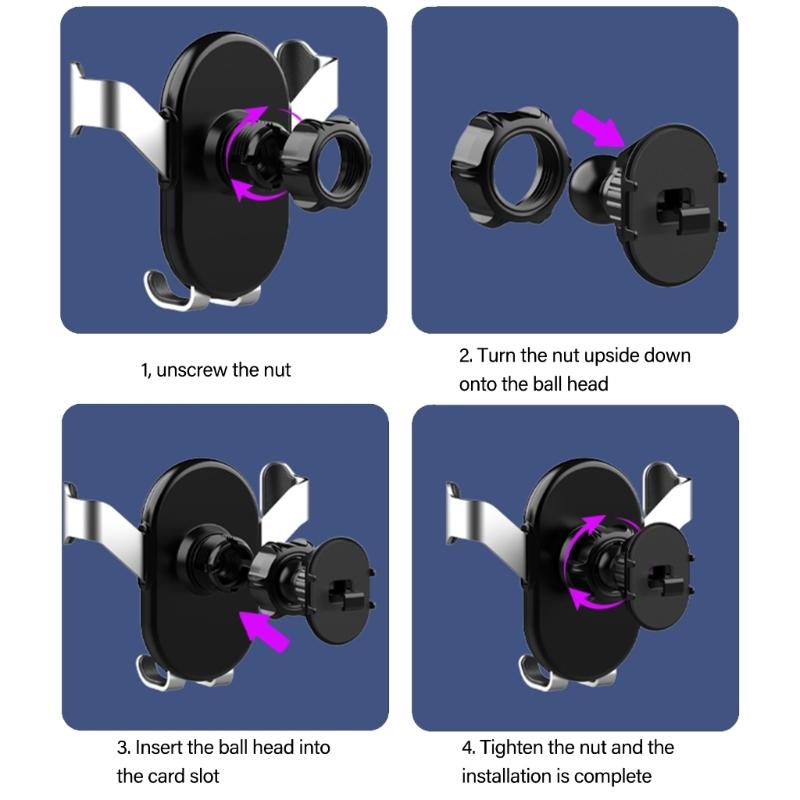 360 Degree Rotatable 17mm Ball Head Joint Mounting Base Suitable For Adjustable Car Dashboard Phone Holder Stand Adapter