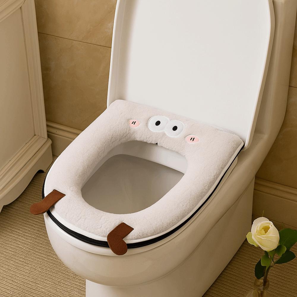 Warm Toilet Seat Cushion Cartoon Washable Toilet Cushion Easy Install Toilet Pad  Home Toilet