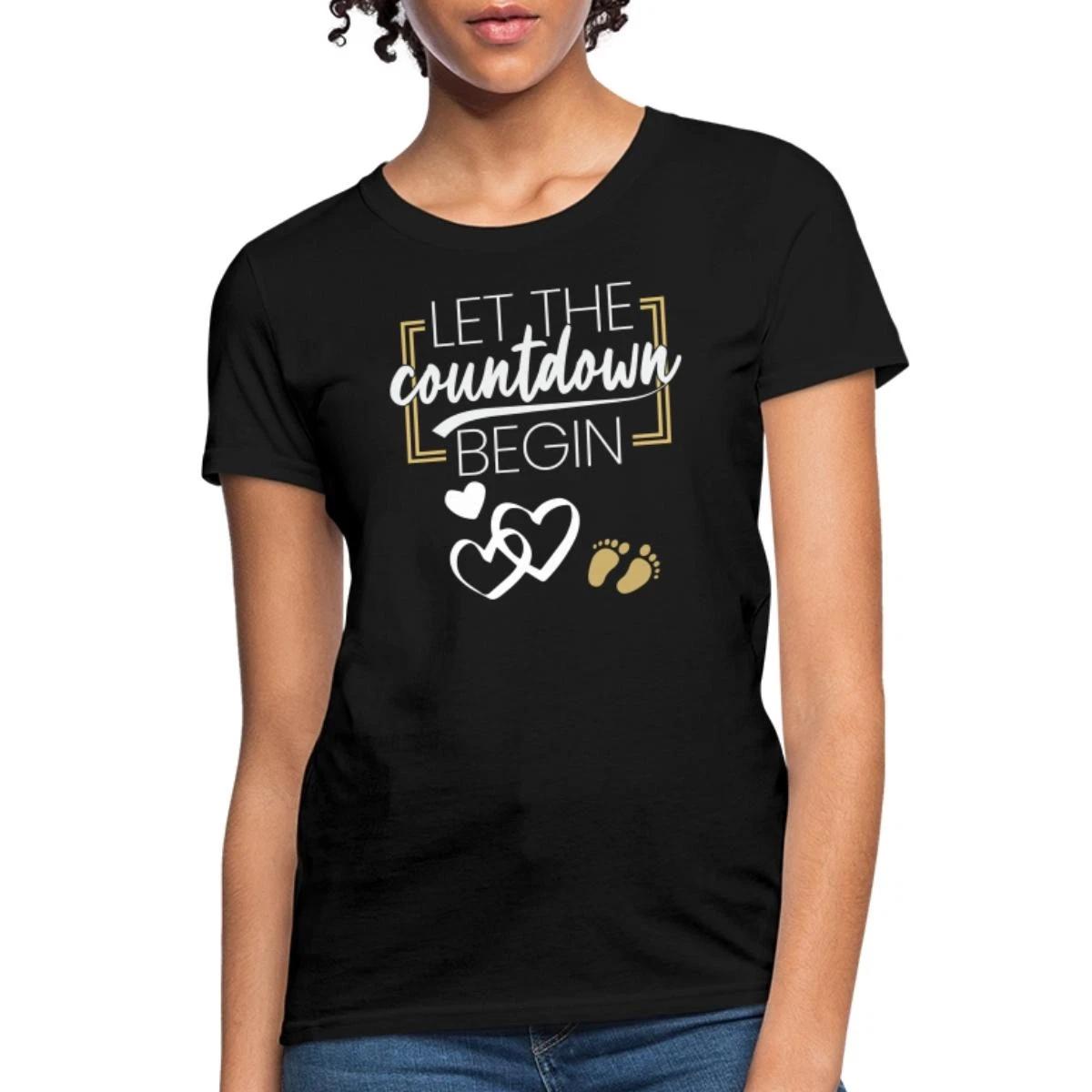 Pregnancy Announcement: Let the Countdown Begin Women s T-Shirt L