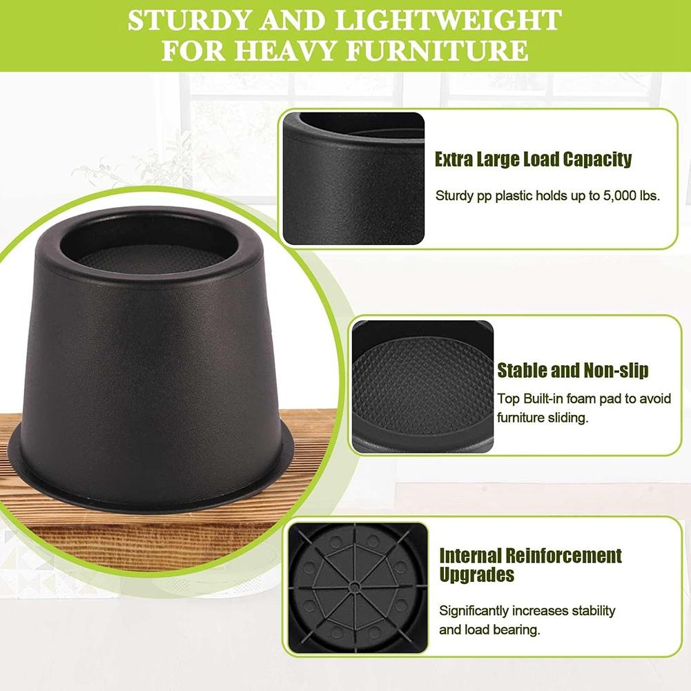 Gute Möbel-Erhöhungen 4 Zoll Bett-Erhöhungen Schwerlast für Tisch Schreibtisch Couch Stuhl Sofa Schrank Bettgestell Wohnheim