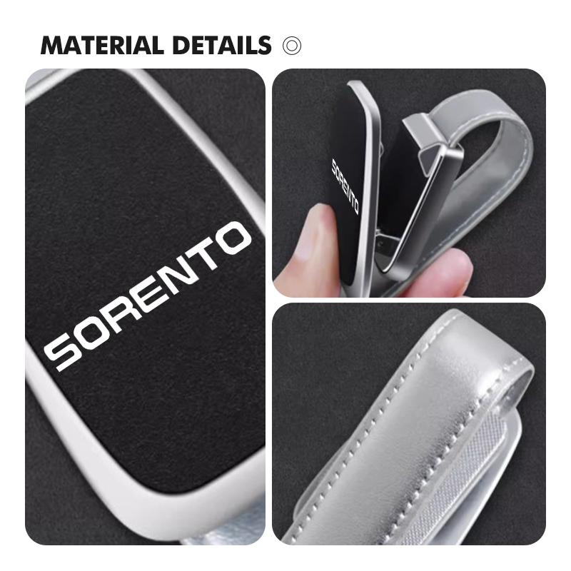 For KIA Car Glasses Holder Suede Sunglasses Storage Clip Accessories Cerato Proceed Venga Sedona Forte Stonic PicantoED1 