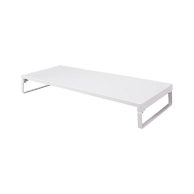 LIHIT LAB Computer Stand for 59cm X 25cm X 8cm Low 15kg Load Stand/Monitor Stand/Desk Gaming, (W) (D) (H), Height, Capacity, White, A7332-0
