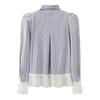 In Stock: Women's 2026 Spring 3D Floral Puff Sleeve Striped Shirt LF26C11SB130
