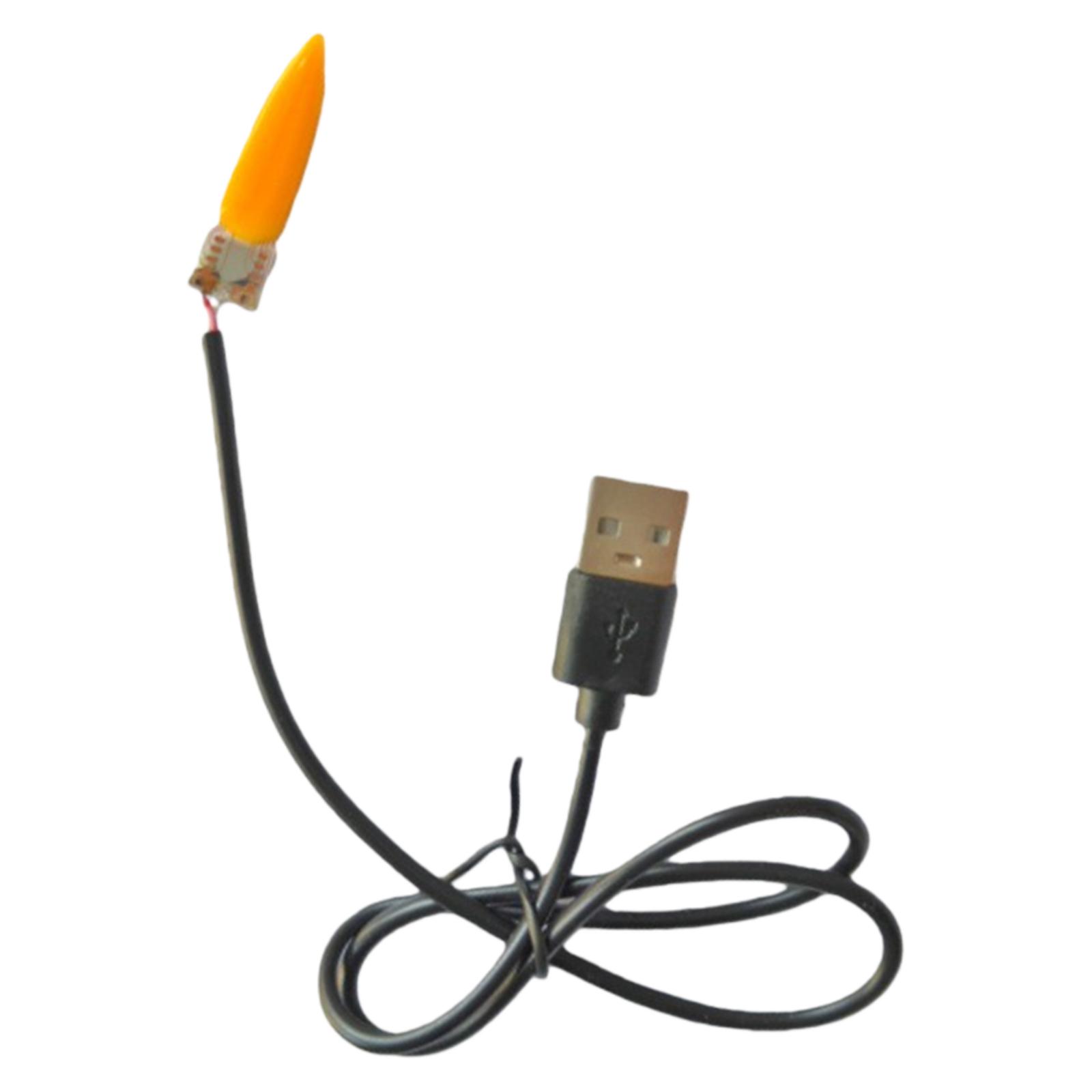 

USB 5V Flame Lamp with Usb Interface LED Flash Candle Light Flicker Effect Lamp Beads Creative DIY Decoration Light Accessories