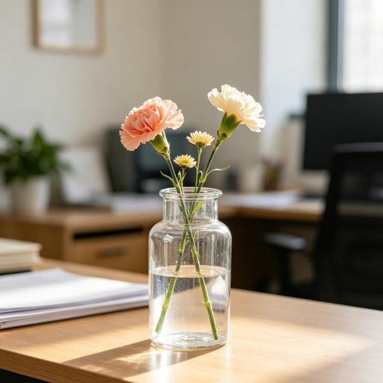 Yousheng Small Vases for Flowers, Mini Clear Glass Bud Vases, Mini Flower Vase for Wedding Table Centerpiece Home Decor,