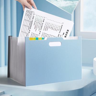Accordion File Folder Expanding Vertical File Organizer 13 Pockets Folder with Colored Labels for Home