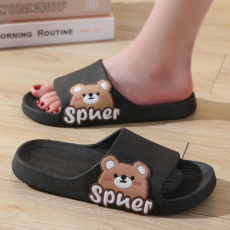 New raw slippers bear cool slippers couple home four seasons slippers