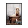 Abstract Animal Bathtub Bathing Poster Highland Cattle Alpaca Nordic Wall Art Print Picture Canvas Painting Living Room Decor