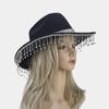 Lightweight Fedoras Hat Woman Men Felt Ladies Cowboy Hat Party Rhinestone Western Party Hat Bonnet Men Windproof Hat