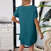 Women's Summer Casual Fashion Slim-Fit Dress Short-Sleeve Dress
