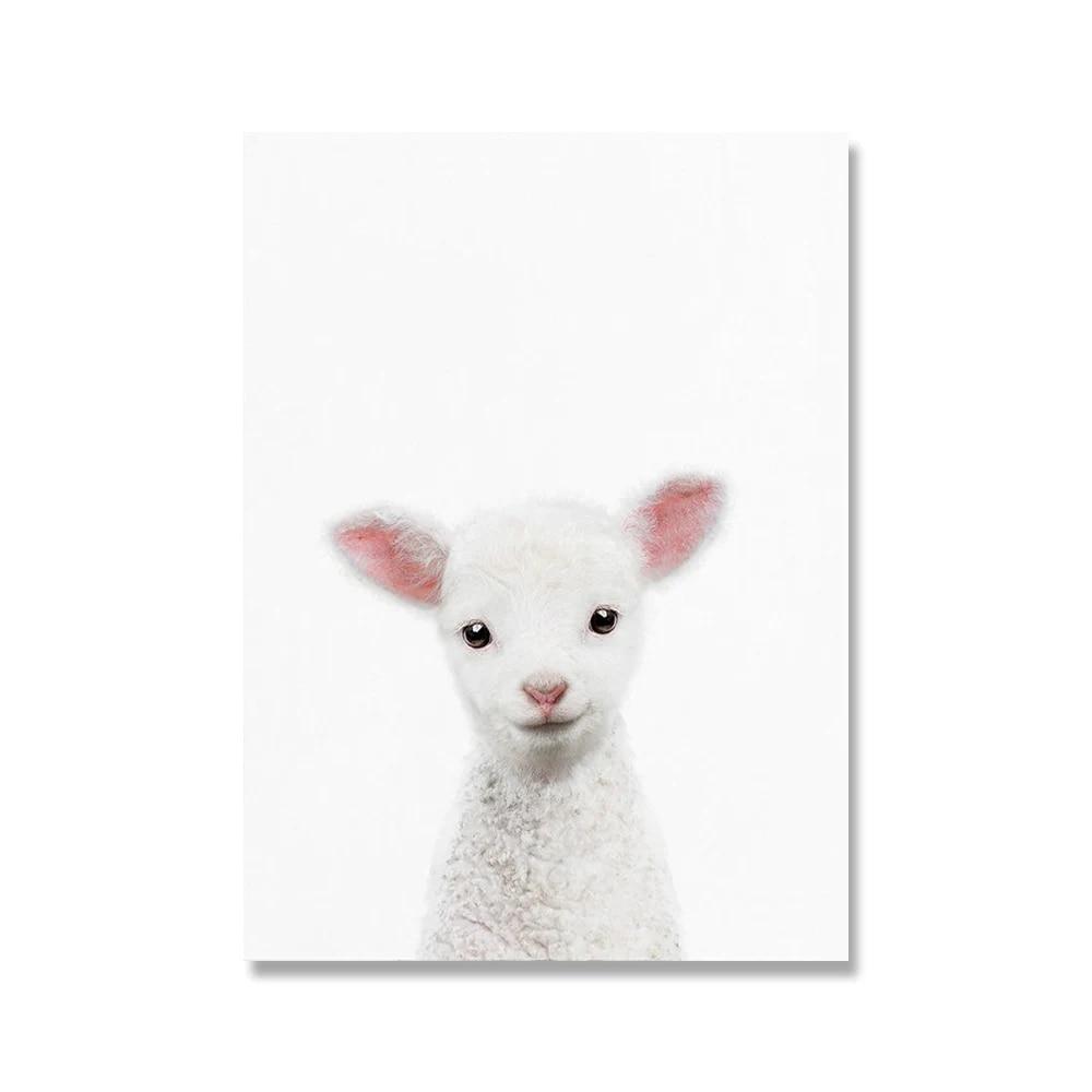 Towoto Baby Animal Print Nordic Poster Minimalist Canvas Painting Safari Pepinieră Artă de perete Copii Baby Room Decoration Pictures No Frame