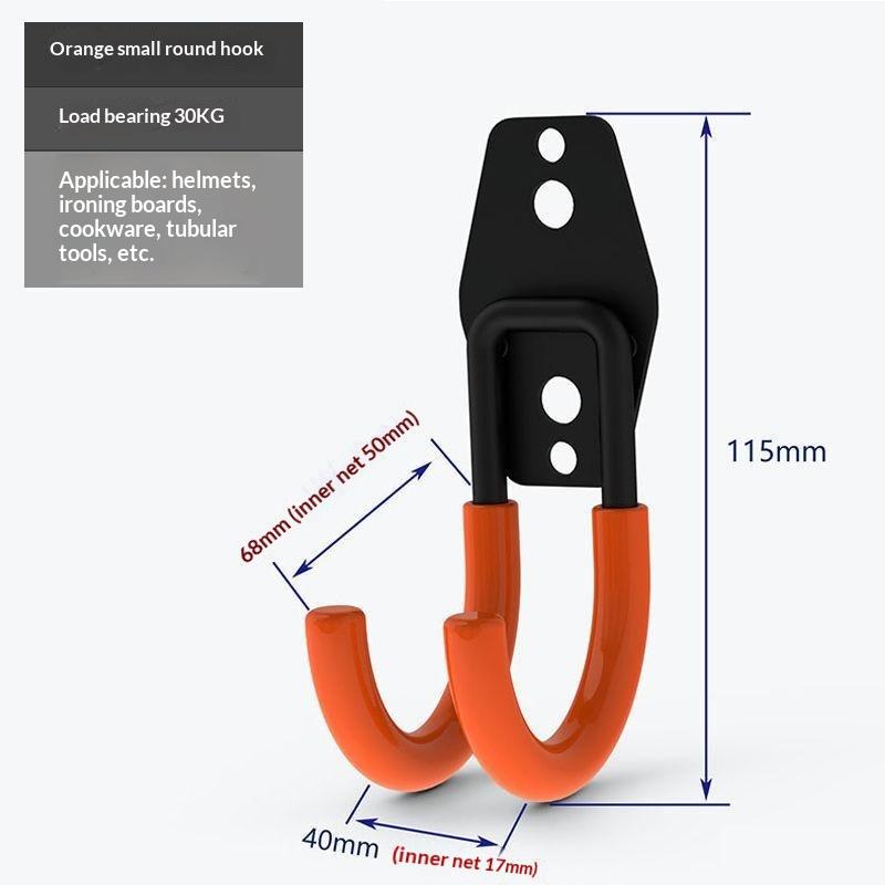 Heavy Duty Wall Mount Iron Hook Anti-Slip Garage Organizer Hanger for Bicycle Ladder Yard Tool Storage