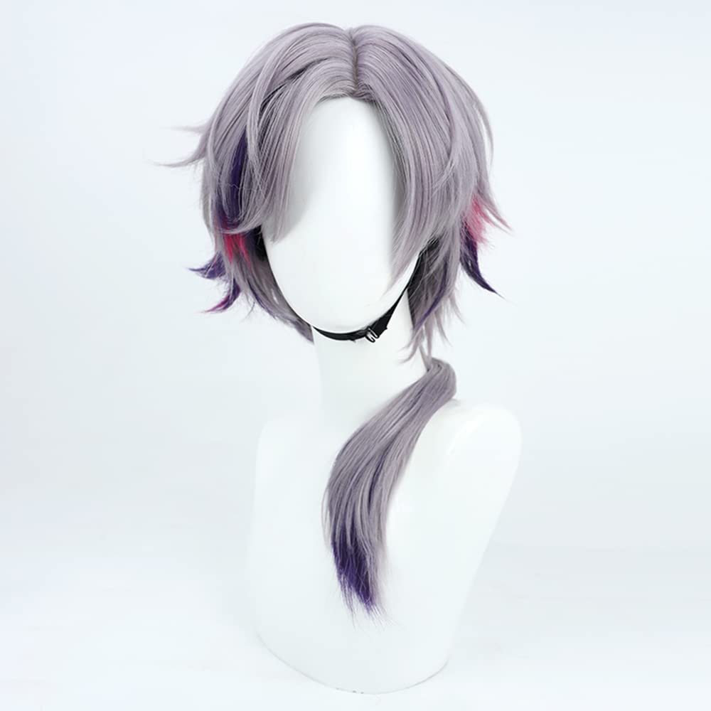 Fuwa Minato Cosplay Wig, Purple Loin Gradient, Heat-Resistant, Perfect for Halloween Costumes, Cosplay, and Photography (Type C)