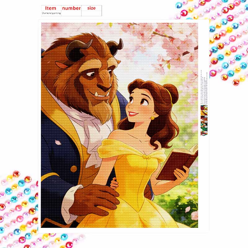 Disney Beauty and the Beast Diamond Paint Painting Art Kit Handmade DIY5D Home Decor Gift