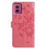 For Motorola Moto G55 5G Case Butterfly Imprinted Wallet Stand PU Leather Flip Phone Cover with Strap