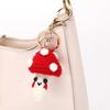 Handmade Crochet Mushroom Keychain - Cute Bag or Car Decoration Gift